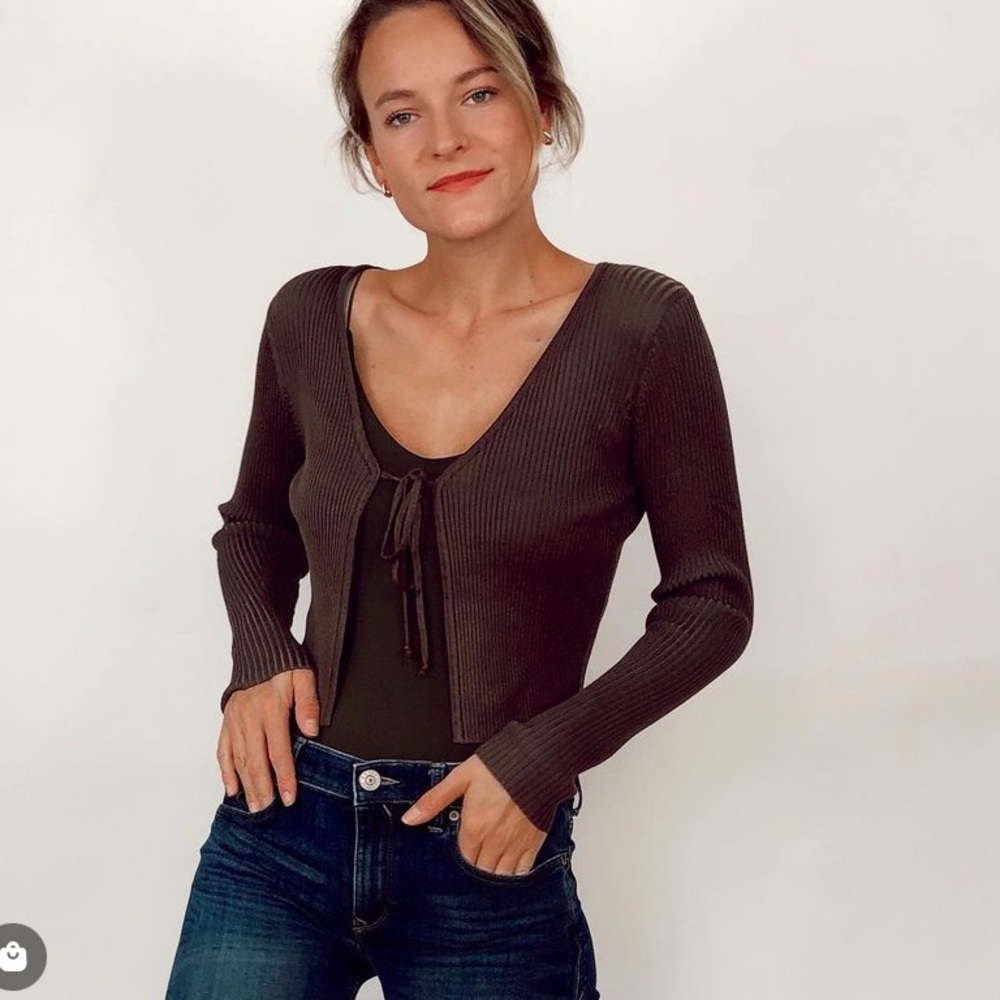 Brown Love Tree Sweater